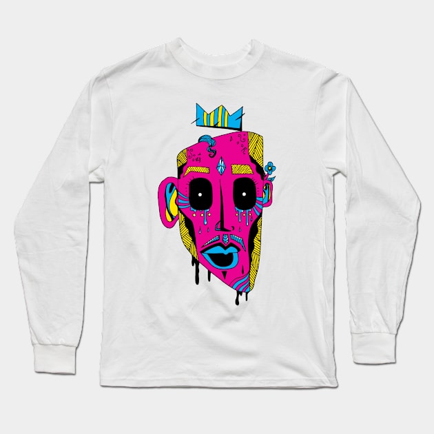 CMYK Strange King Juan Long Sleeve T-Shirt by kenallouis